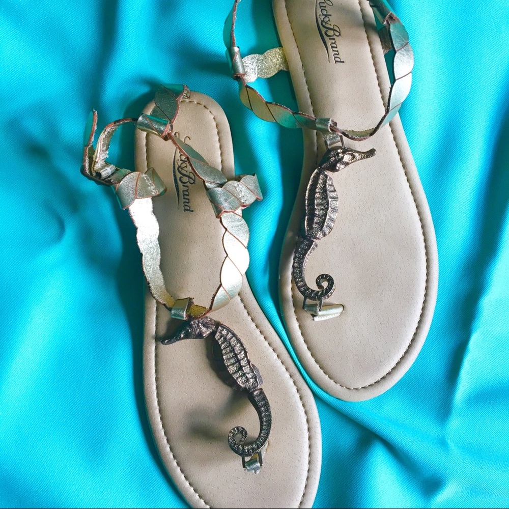 Lucky Brand Seahorse Braided Sandals Size 10